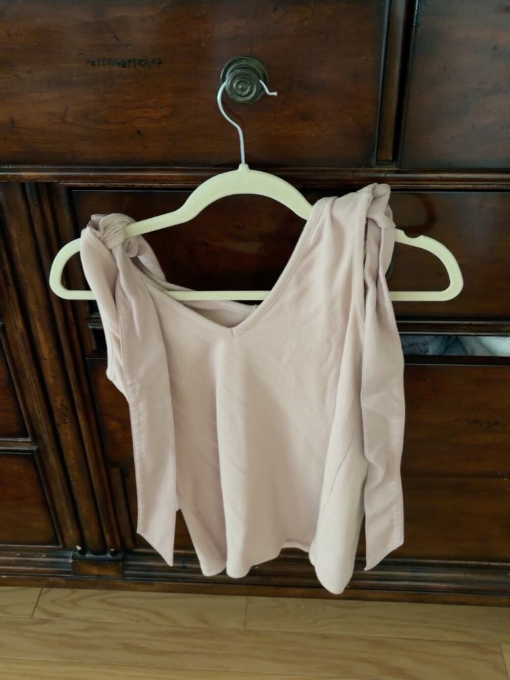Maeve Anthropologie Blush Pink Tie Shoulder Tank Top Medium